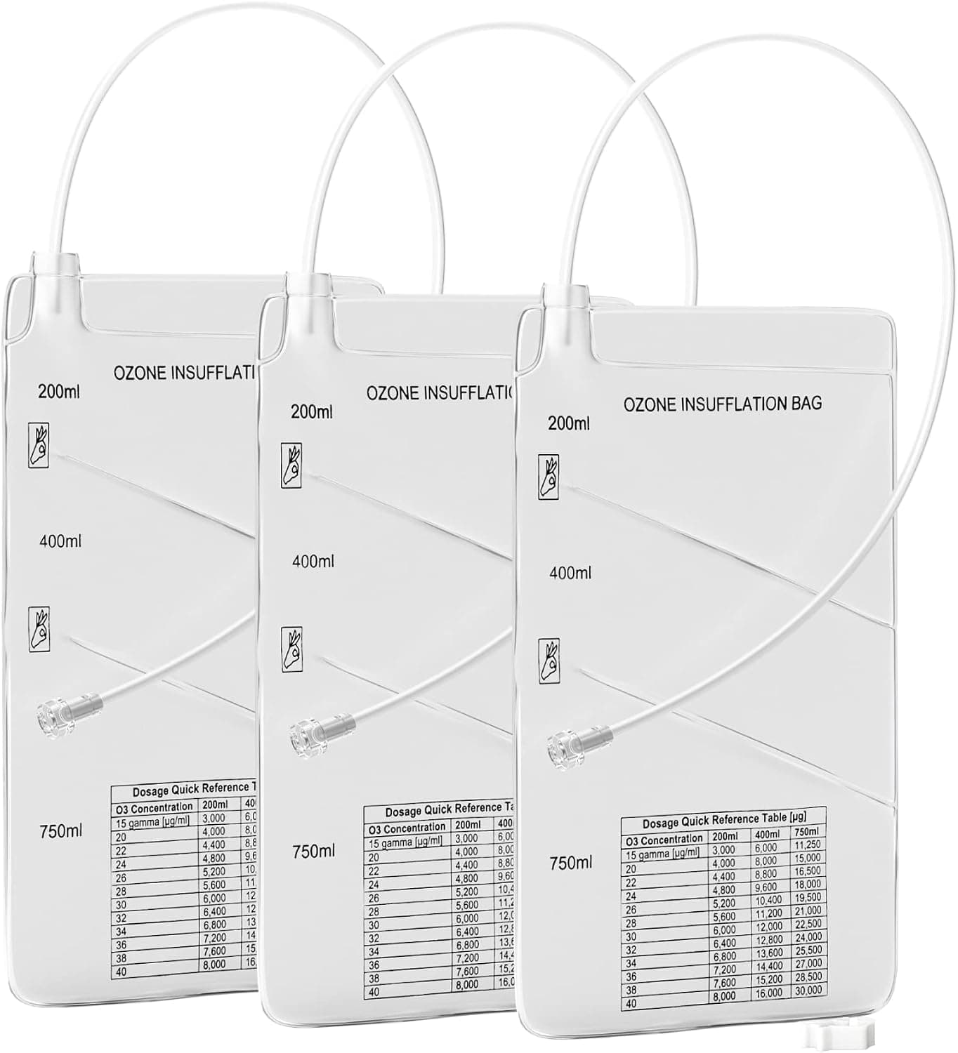 3-Chambered Ozone Insufflation Bag