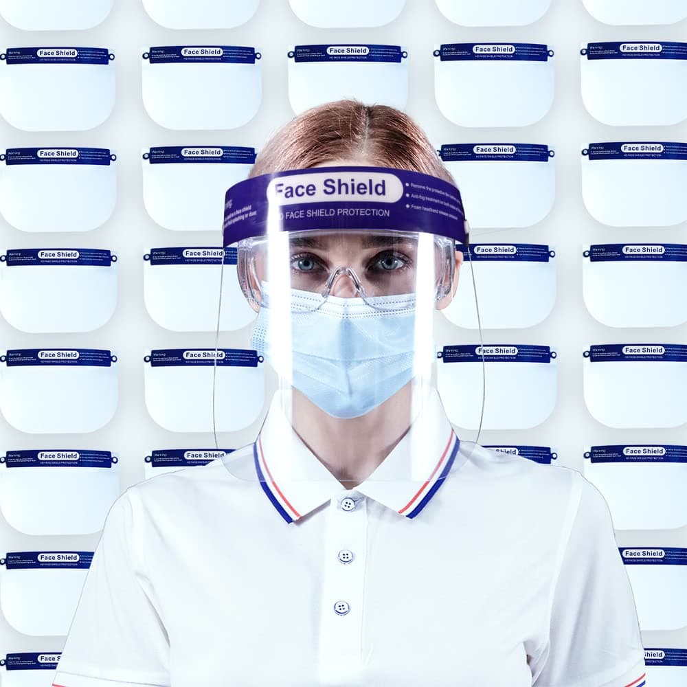 ANDX Clear Face Shield Anti-Fog (10-Pack)
