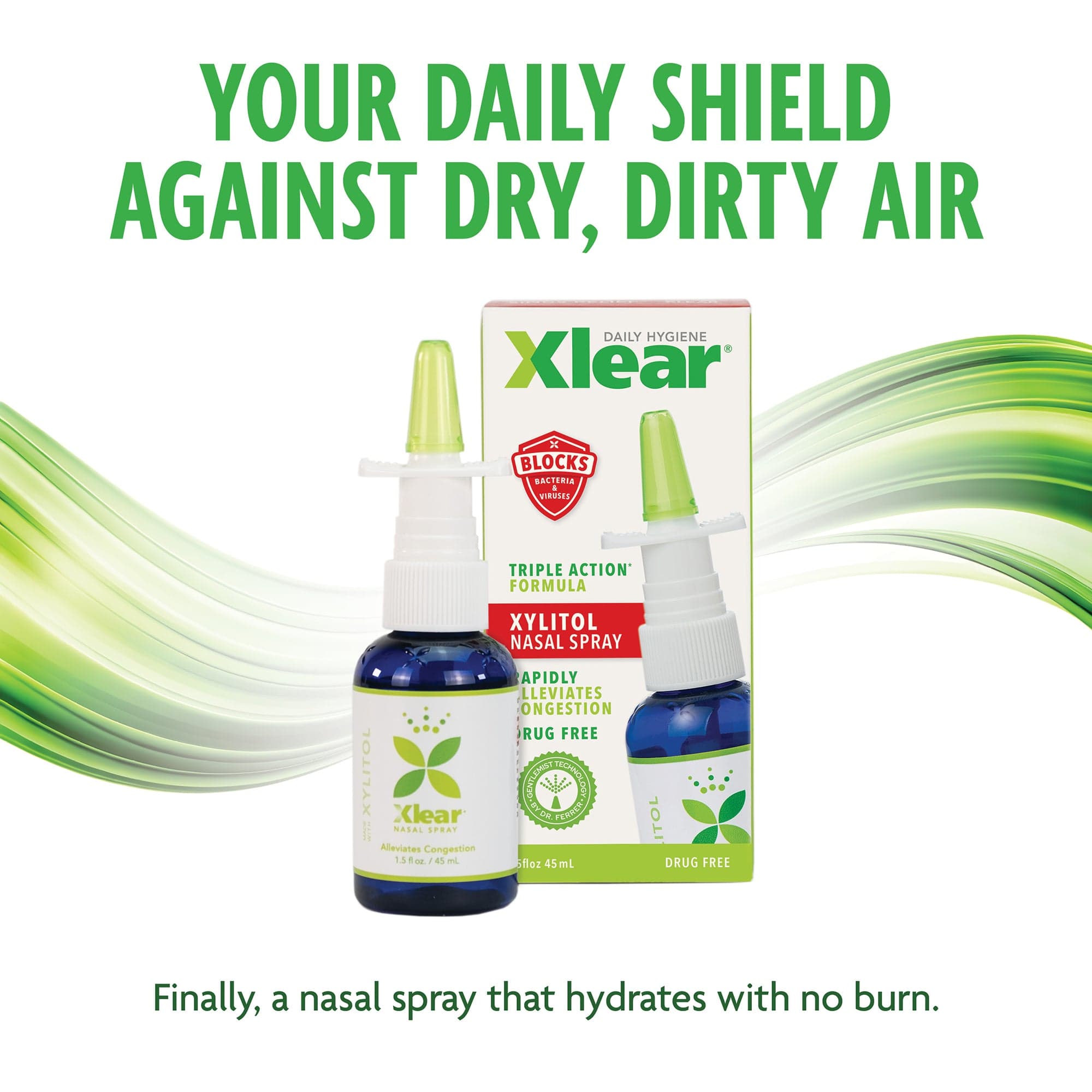Clear nasal spray