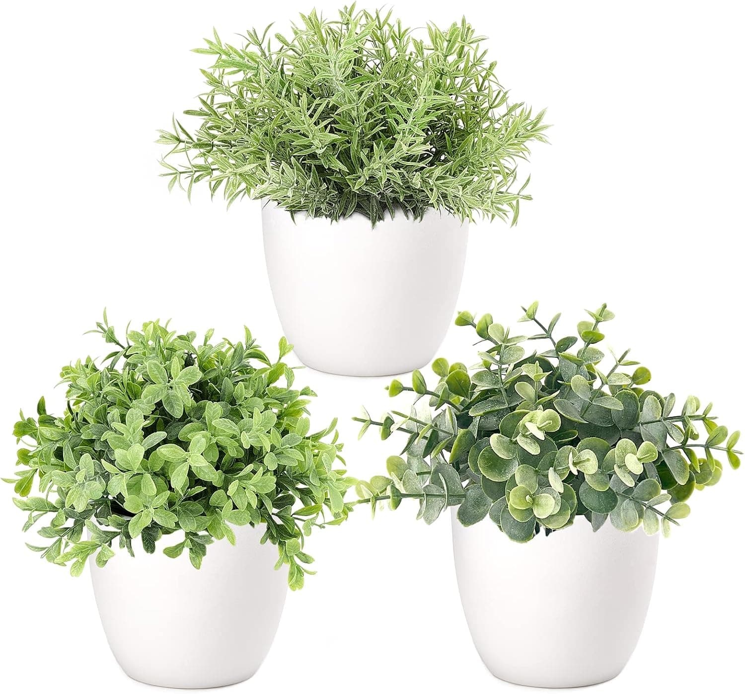 Dahey Mini Potted Artificial Eucalyptus (3-Pack)