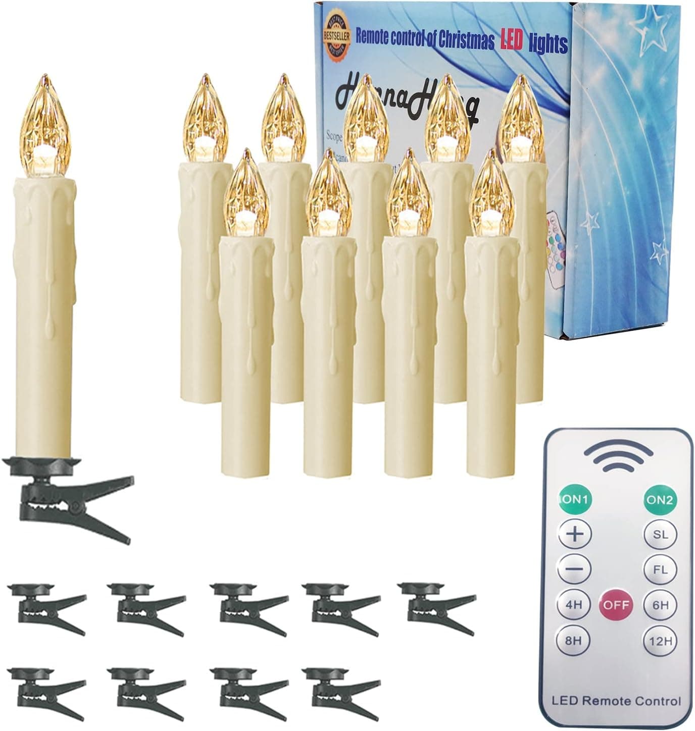 Flameless LED Flickering Candles (Set of 10)
