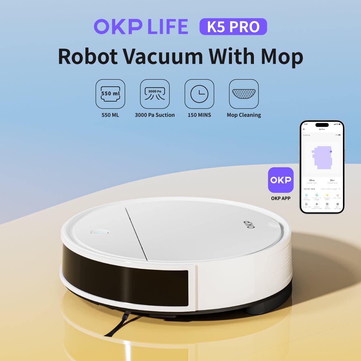 OKP Life Robot Vacuum and Mop — photo 1