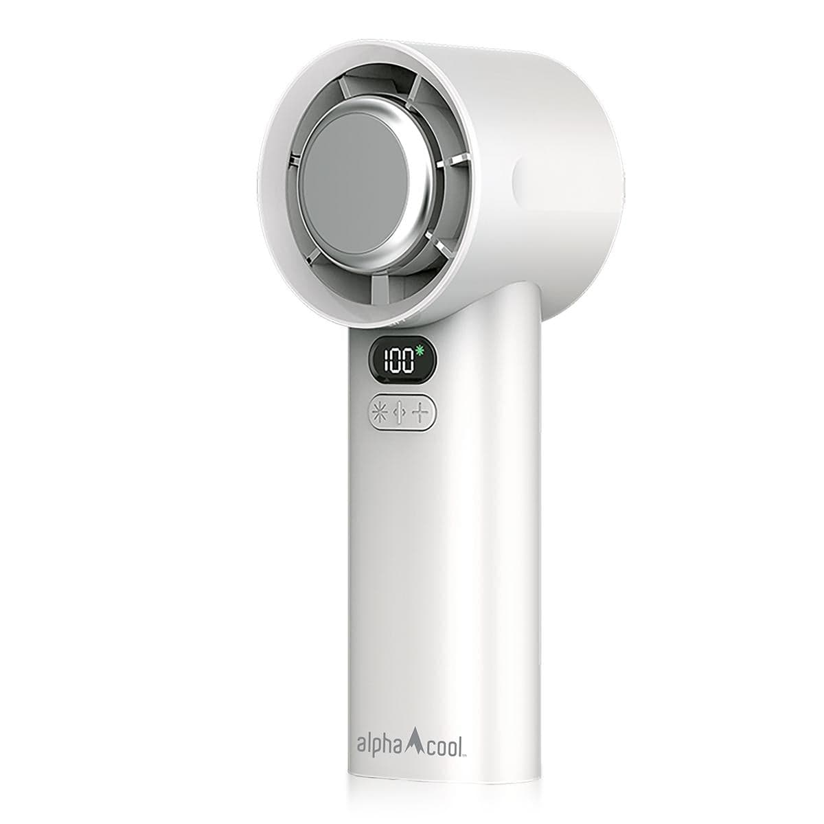 Rechargeable handheld fan with cooling plate